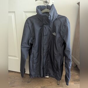 The North Face Men's Dark Blue Rain Windbreaker Waterproof Shell M EUC